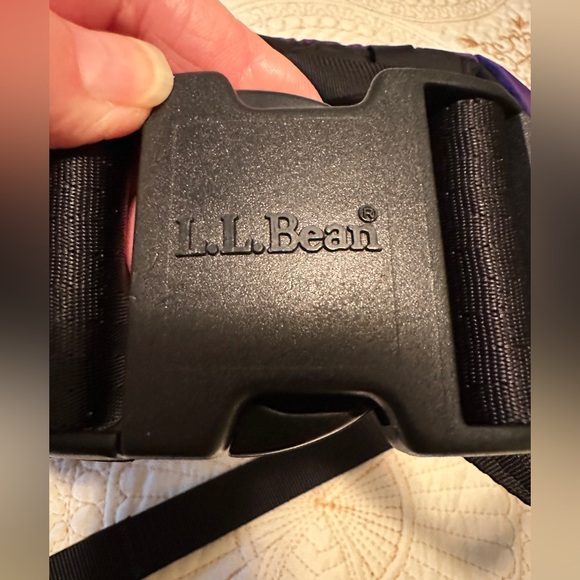 L.L. Bean Men's Vintage Purple and Black Body Belt Bag - Picture 3 of 7